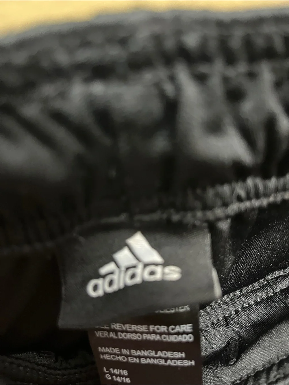 adidas Black Athletic Shorts with White Logo